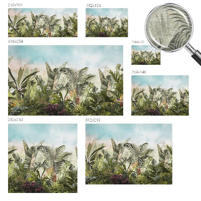 Mural de pared con estampado hermoso con motivo de paraíso tropical