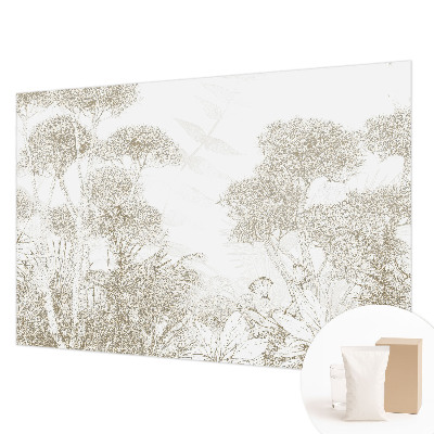 Mural decorativo con motivo de vegetación tropical