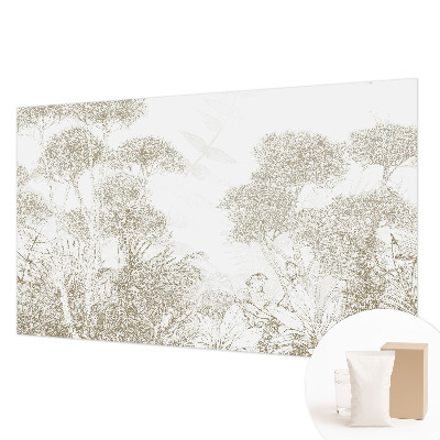 Mural decorativo con motivo de vegetación tropical