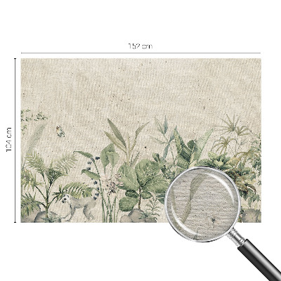 Papel mural con patrón decorativo con diseño de selva tropical