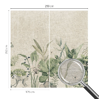 Papel mural con patrón decorativo con diseño de selva tropical