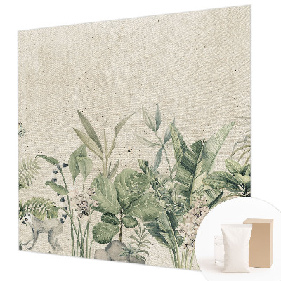 Papel mural con patrón decorativo con diseño de selva tropical