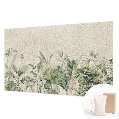 Papel mural con patrón decorativo con diseño de selva tropical