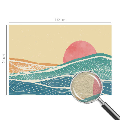 Fotomural decorativo para cabecero de cama con diseño de olas del mar