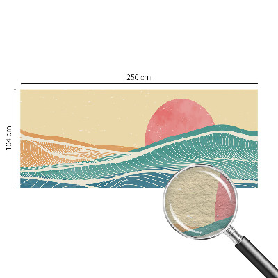 Fotomural decorativo para cabecero de cama con diseño de olas del mar