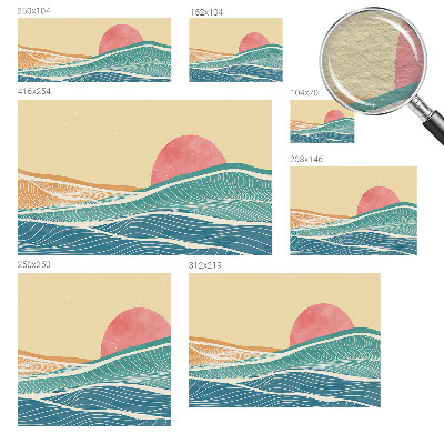 Fotomural decorativo para cabecero de cama con diseño de olas del mar