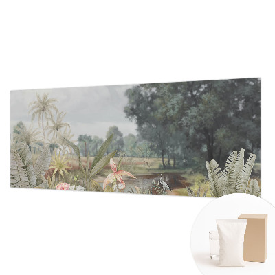 Mural de pared con estampado hermoso con un paisaje exótico