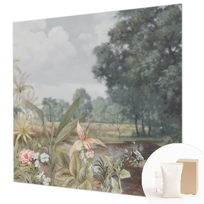 Mural de pared con estampado hermoso con un paisaje exótico