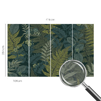 Mural de pared con estampado hermoso con diseño en tonos verdes que aporta elegancia