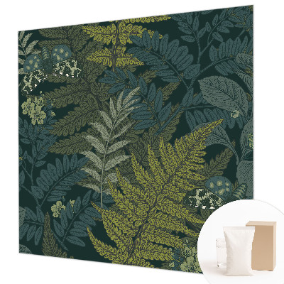 Mural de pared con estampado hermoso con diseño en tonos verdes que aporta elegancia