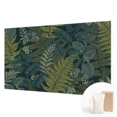 Mural de pared con estampado hermoso con diseño en tonos verdes que aporta elegancia