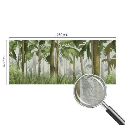 Fotomural decorativo para cabecero de cama con diseño de bosque tropical