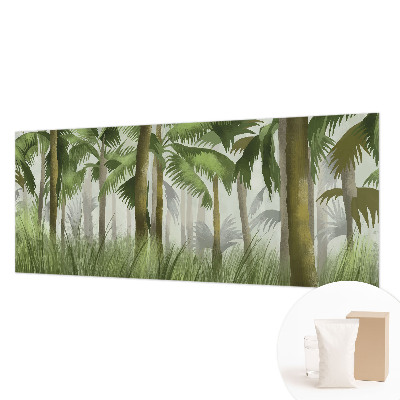 Fotomural decorativo para cabecero de cama con diseño de bosque tropical