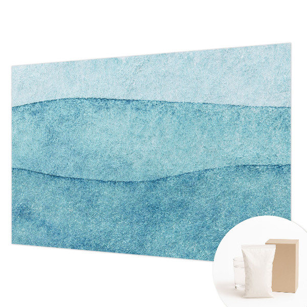 Papel mural con patrón decorativo con diseño de olas azules