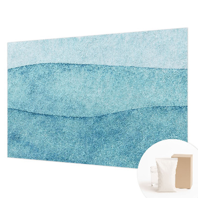 Papel mural con patrón decorativo con diseño de olas azules