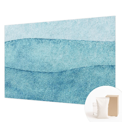 Papel mural con patrón decorativo con diseño de olas azules