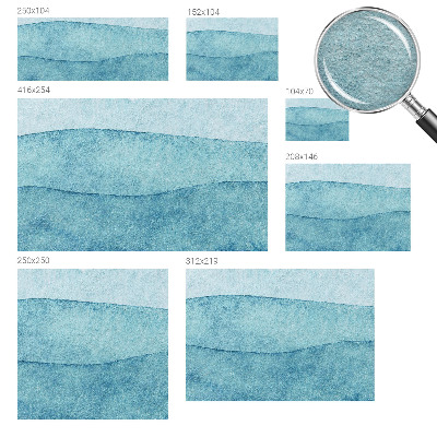 Papel mural con patrón decorativo con diseño de olas azules