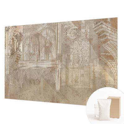 Papel mural con patrón decorativo con adornos de estilo histórico