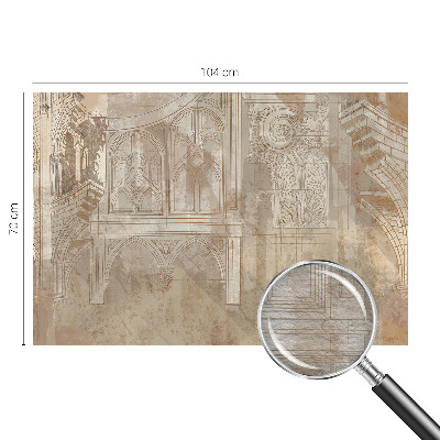 Papel mural con patrón decorativo con adornos de estilo histórico