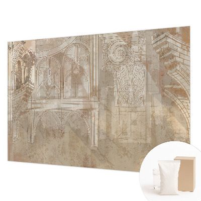 Papel mural con patrón decorativo con adornos de estilo histórico