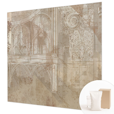 Papel mural con patrón decorativo con adornos de estilo histórico