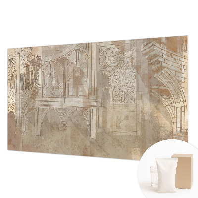 Papel mural con patrón decorativo con adornos de estilo histórico
