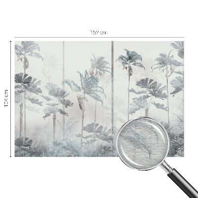 Papel mural texturado decorativo con diseño de paisaje tropical