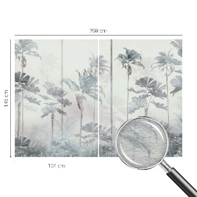 Papel mural texturado decorativo con diseño de paisaje tropical