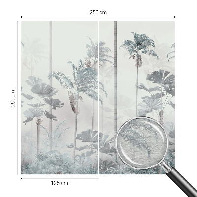 Papel mural texturado decorativo con diseño de paisaje tropical