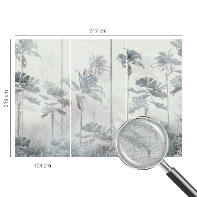Papel mural texturado decorativo con diseño de paisaje tropical