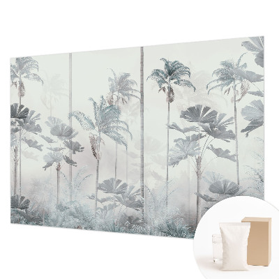 Papel mural texturado decorativo con diseño de paisaje tropical