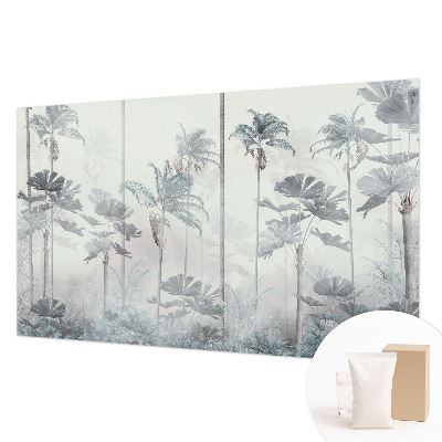 Papel mural texturado decorativo con diseño de paisaje tropical