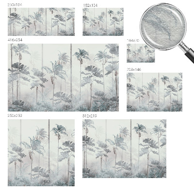 Papel mural texturado decorativo con diseño de paisaje tropical