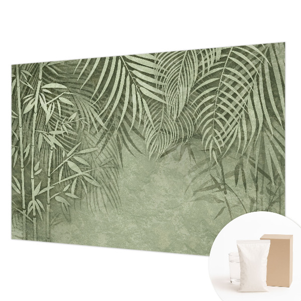 Fotomural decorativo para cabecero de cama con diseño de paraíso de bambú