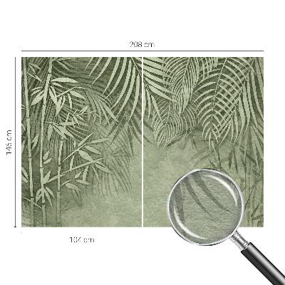 Fotomural decorativo para cabecero de cama con diseño de paraíso de bambú