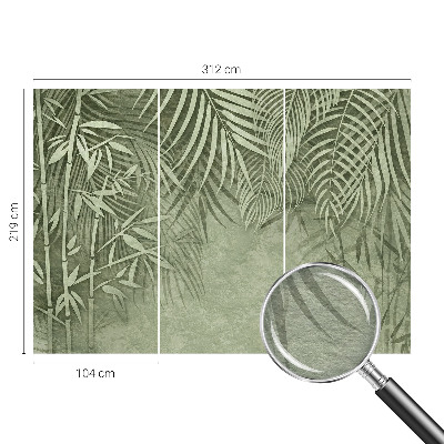 Fotomural decorativo para cabecero de cama con diseño de paraíso de bambú
