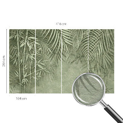 Fotomural decorativo para cabecero de cama con diseño de paraíso de bambú