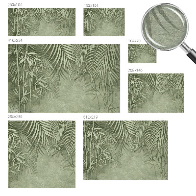 Fotomural decorativo para cabecero de cama con diseño de paraíso de bambú