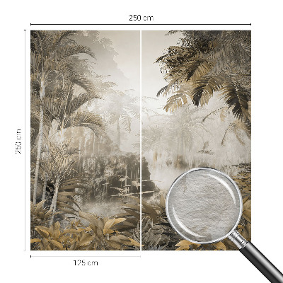 Mural de pared con estampado hermoso con diseño de bosque tropical