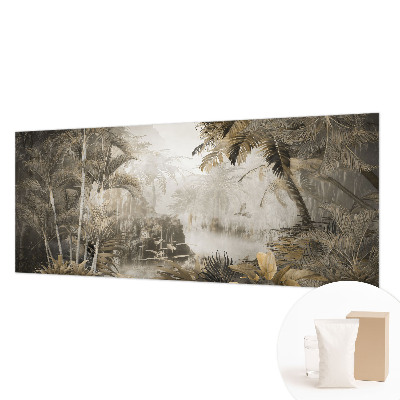 Mural de pared con estampado hermoso con diseño de bosque tropical
