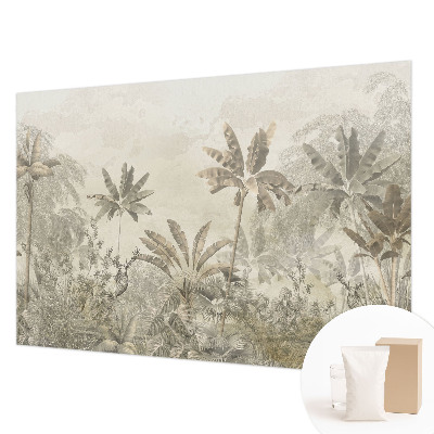 Papel mural con patrón decorativo con diseño de selva tropical