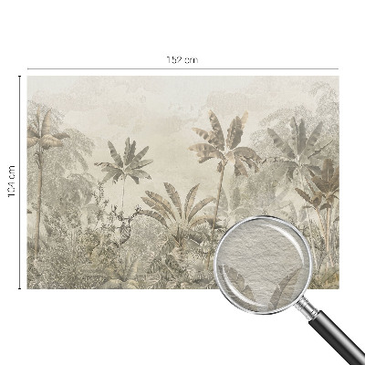 Papel mural con patrón decorativo con diseño de selva tropical