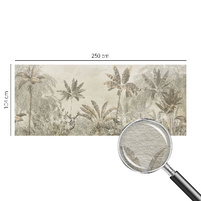 Papel mural con patrón decorativo con diseño de selva tropical