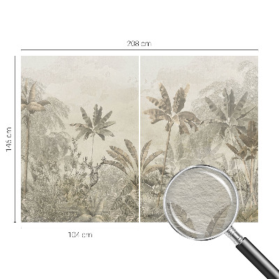 Papel mural con patrón decorativo con diseño de selva tropical