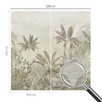 Papel mural con patrón decorativo con diseño de selva tropical