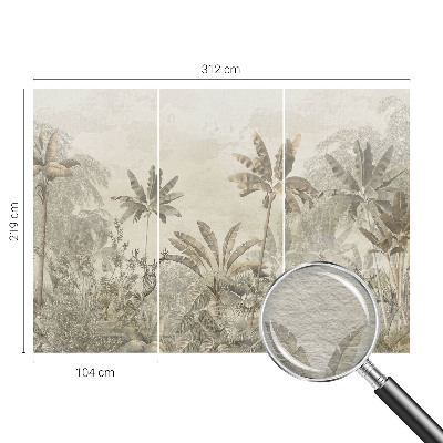 Papel mural con patrón decorativo con diseño de selva tropical