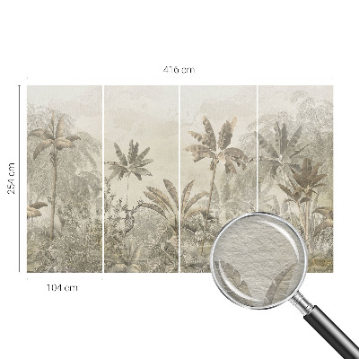 Papel mural con patrón decorativo con diseño de selva tropical