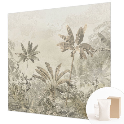 Papel mural con patrón decorativo con diseño de selva tropical