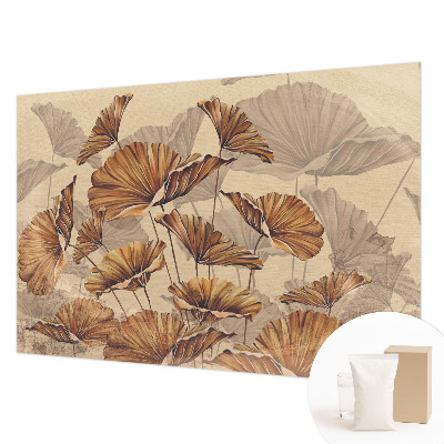 Papel mural texturado decorativo con motivo «Elegancia otoñal»
