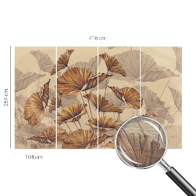 Papel mural texturado decorativo con motivo «Elegancia otoñal»